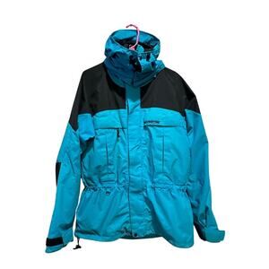 Moonstone VTG Men's Large Blue Black Gore-Tex Breathable Jacket Coat USA Hood